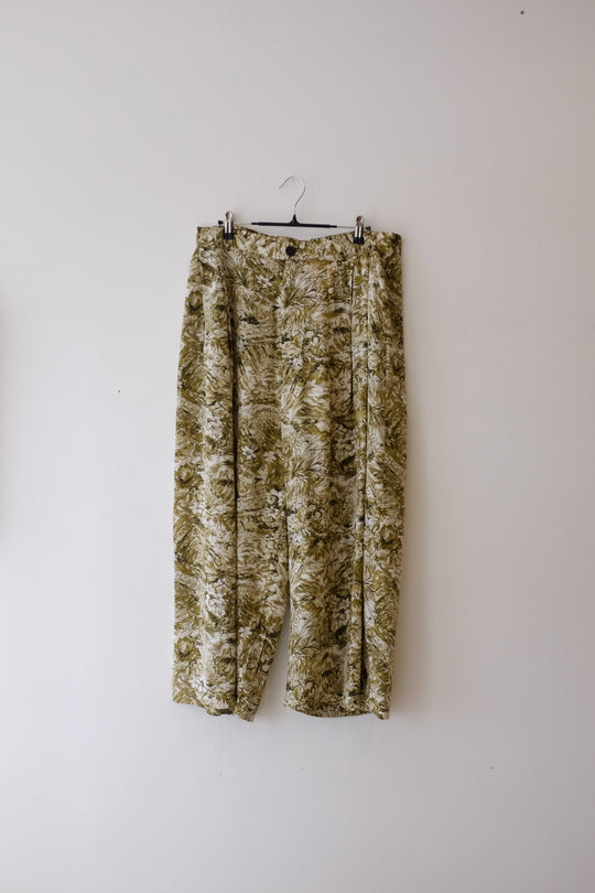 Rachel Comey Silk Patterned Wide Leg Pants
