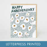 Happy Anniversary Meadow Letterpress Greeting Card by Egg Press: Paper tab