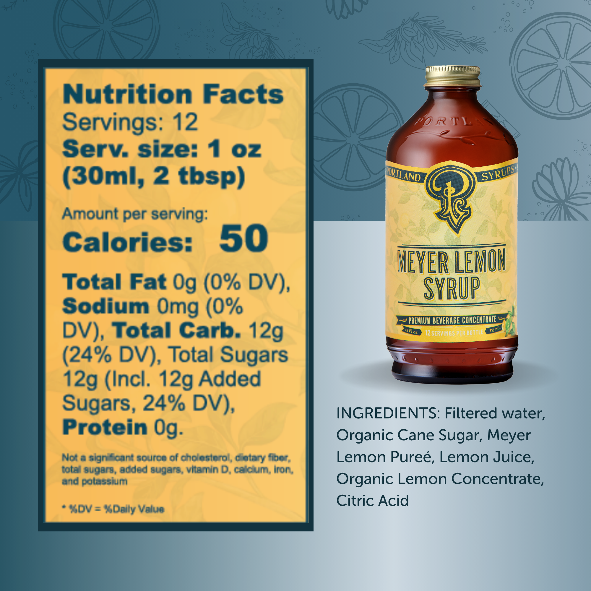 Portland Soda Syrups Meyer Lemon Syrup