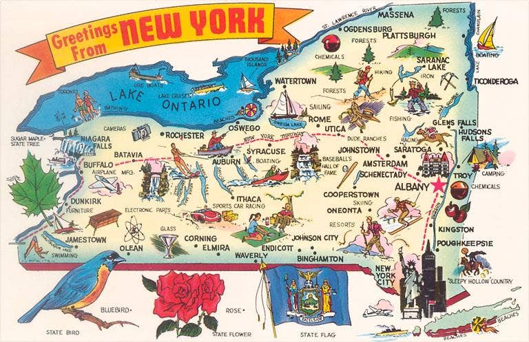 Greetings from New York Postcard