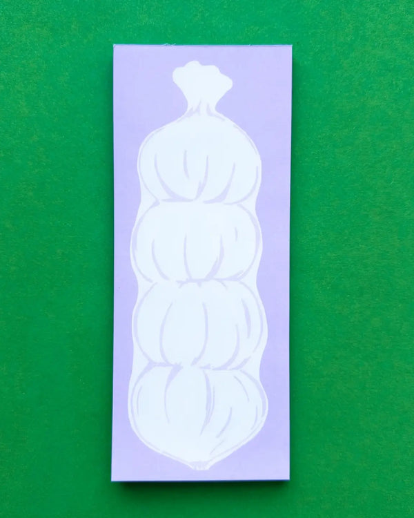 Garlic Grocery List Notepad by Mel Andrel