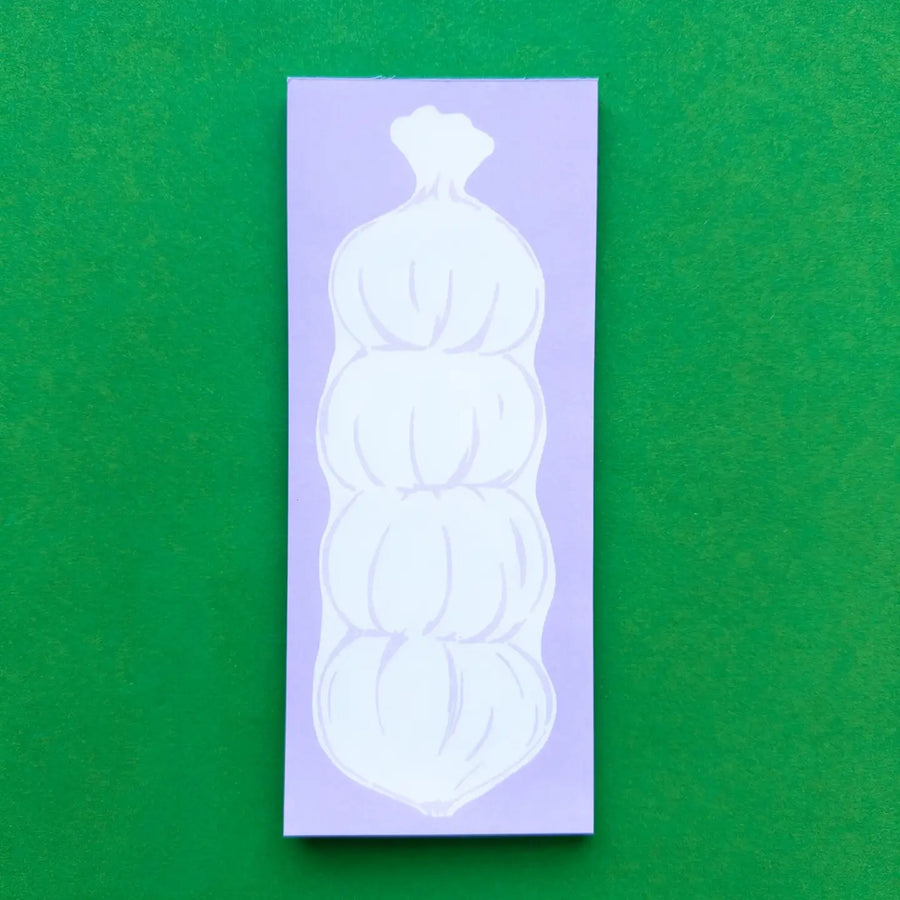 Garlic Grocery List Notepad by Mel Andrel