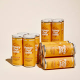 Cold Brew Coffee Cans - Honey Oat Latte, Ready to Drink, 24 Pack, Dairy Free and Slightly Sweet