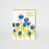 Sympathy In My Thoughts Flowers Letterpress Greeting Card