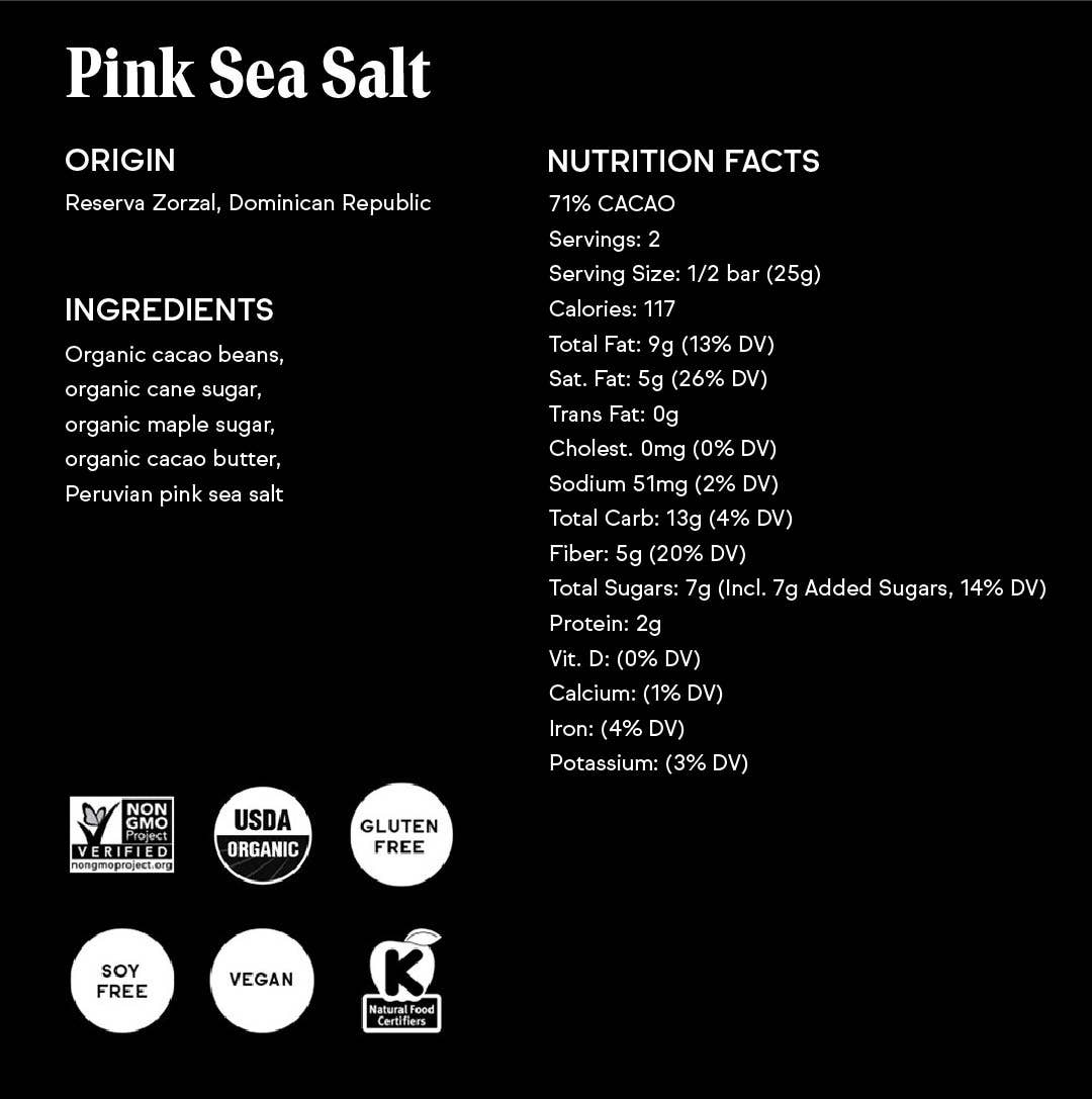 Raaka  Pink Sea Salt Chocolate Bar