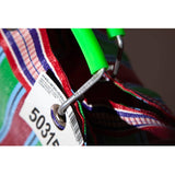 RECYCLED PLASTIC STRIPE BAG - Rectangle D15: Green x Red