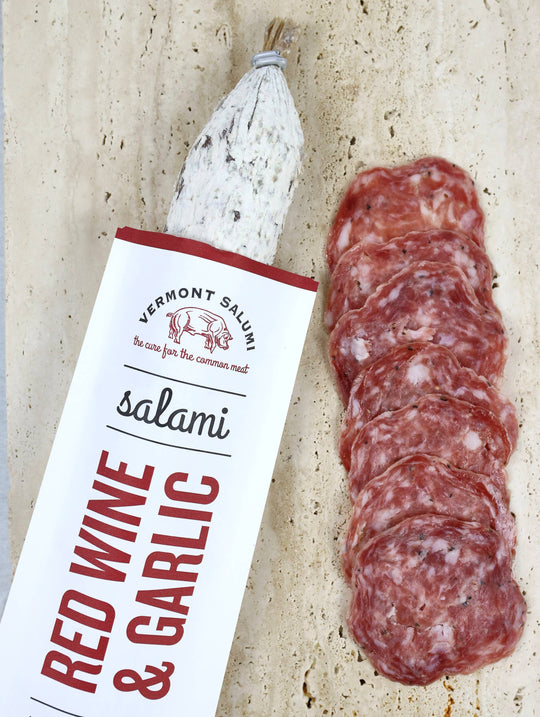Vermont Salumi Red Wine & Garlic - Salami Chub