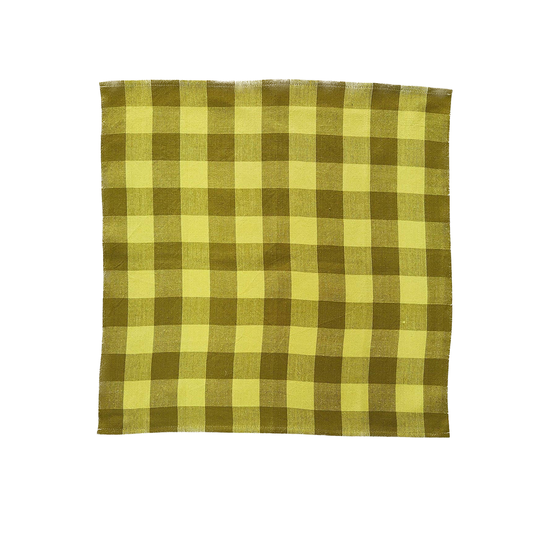 All Roads Big Gingham Napkin Pair - Limon