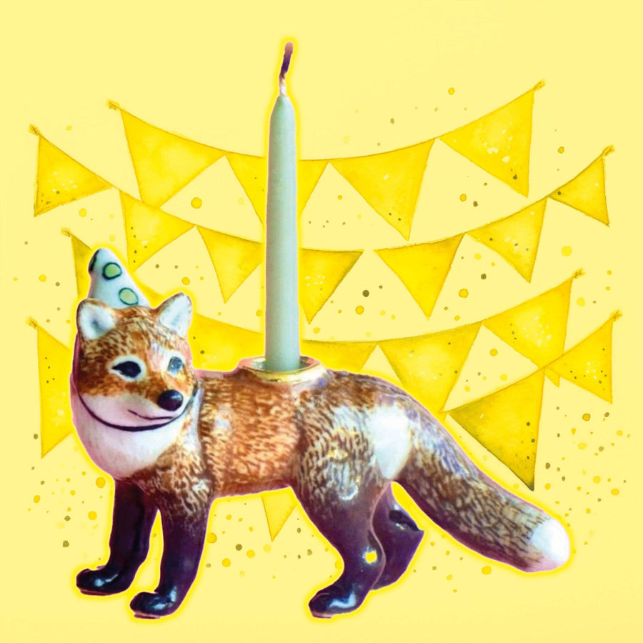 Red Fox Porcelain Cake Topper