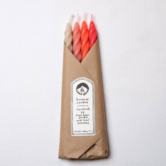 Preorder: Cave Glow Spiral Beeswax Candles - Set of 4