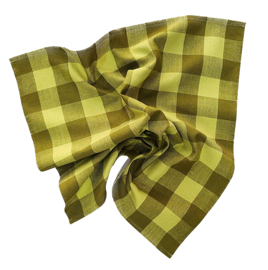 All Roads Big Gingham Napkin Pair - Limon