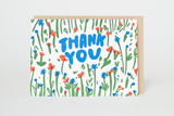 Thank You Meadow Letterpress Greeting Card by Egg Press