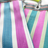 RECYCLED PLASTIC STRIPE BAG - Rectangle D15: Red x Blue