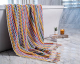 Rainbow Pom Pom Bath + Hand Towel Set