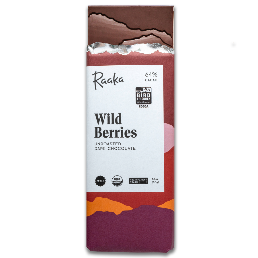 Wild Berries Dark Chocolate Bar - Certified Bird Friendly