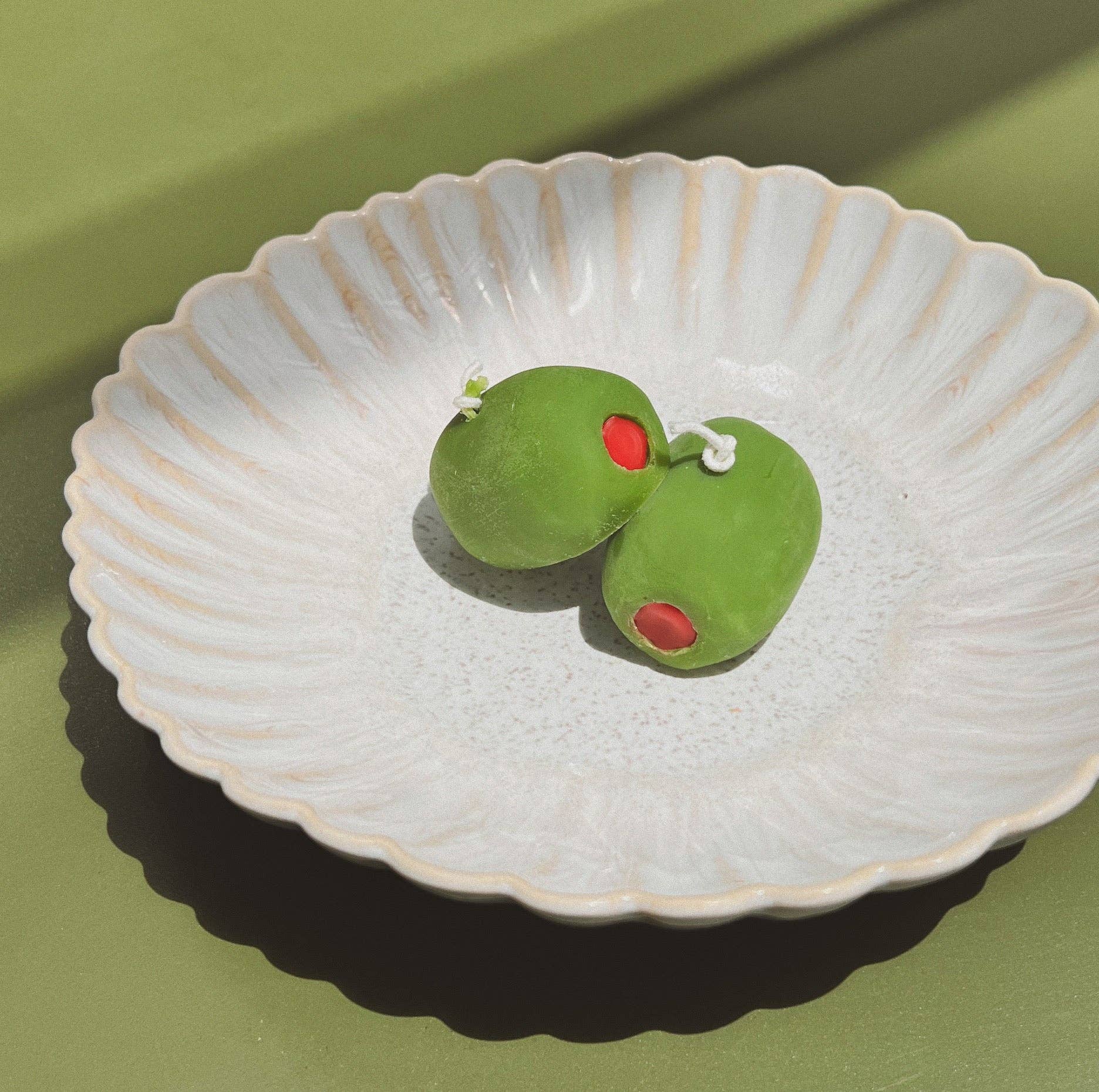 Olive Stack Candle