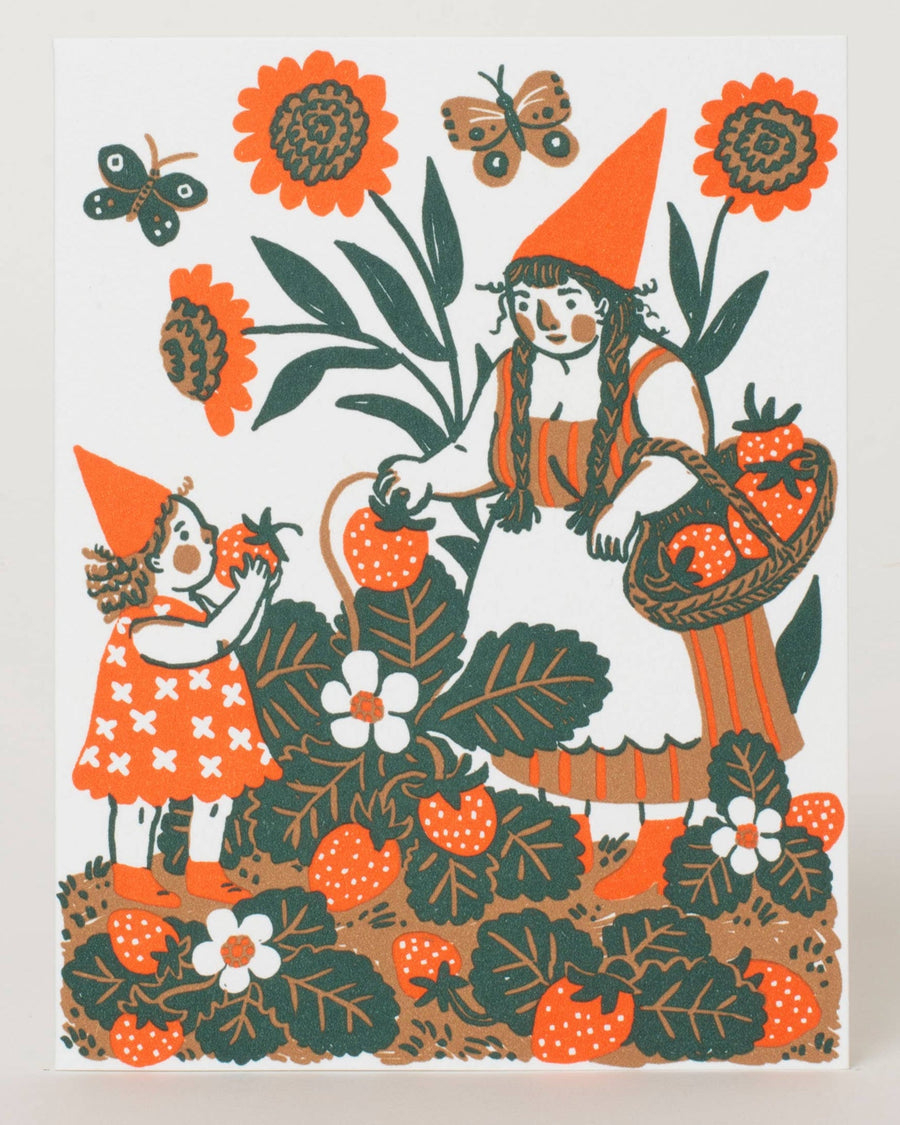 Phoebe Wahl Strawberry Picking Card