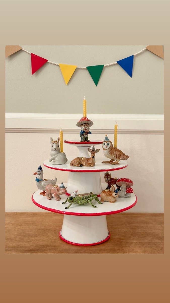 In Stock by Oct 1:  Mushroom Gnome Cake Topper