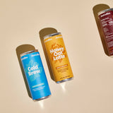 Cold Brew Coffee Cans - Honey Oat Latte, Ready to Drink, 24 Pack, Dairy Free and Slightly Sweet