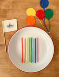 Rainbow Beeswax Birthday Candle Set 🌈8🎂