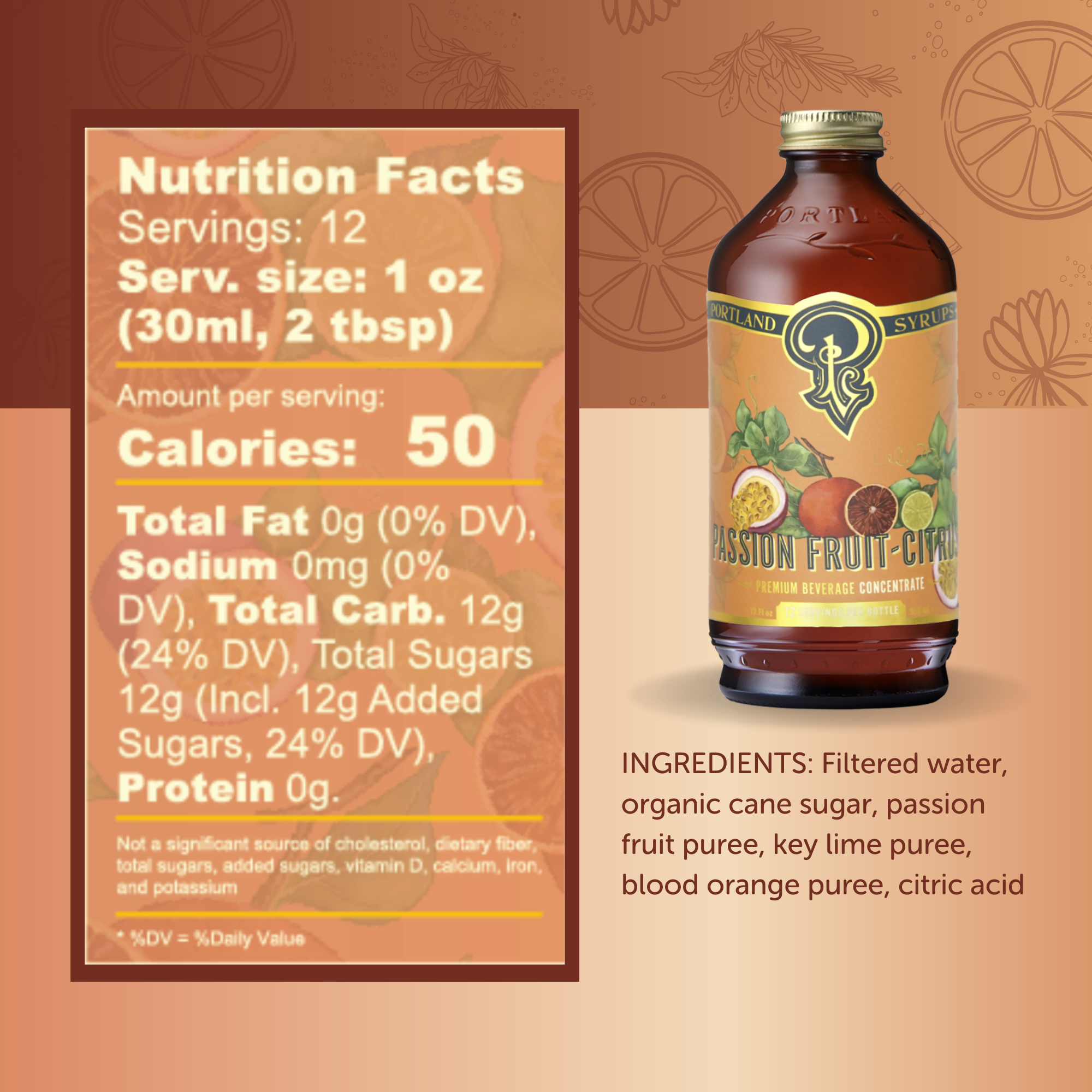 Portland Soda Syrups Passion Fruit Citrus Syrup