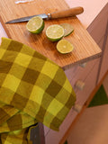 All Roads Big Gingham Napkin Pair - Limon