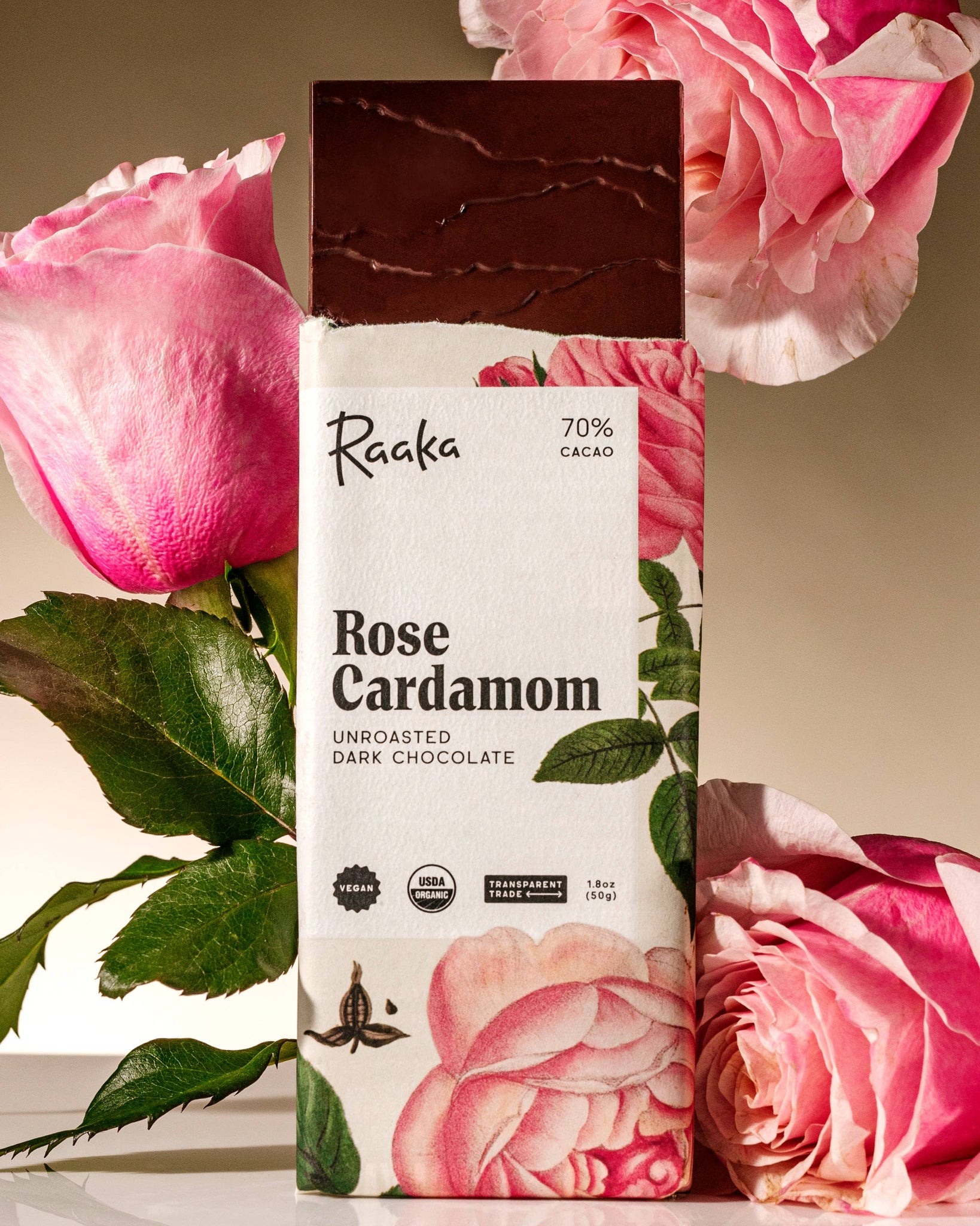 70% Rose Cardamom Bar - Valentine's Limited Batch