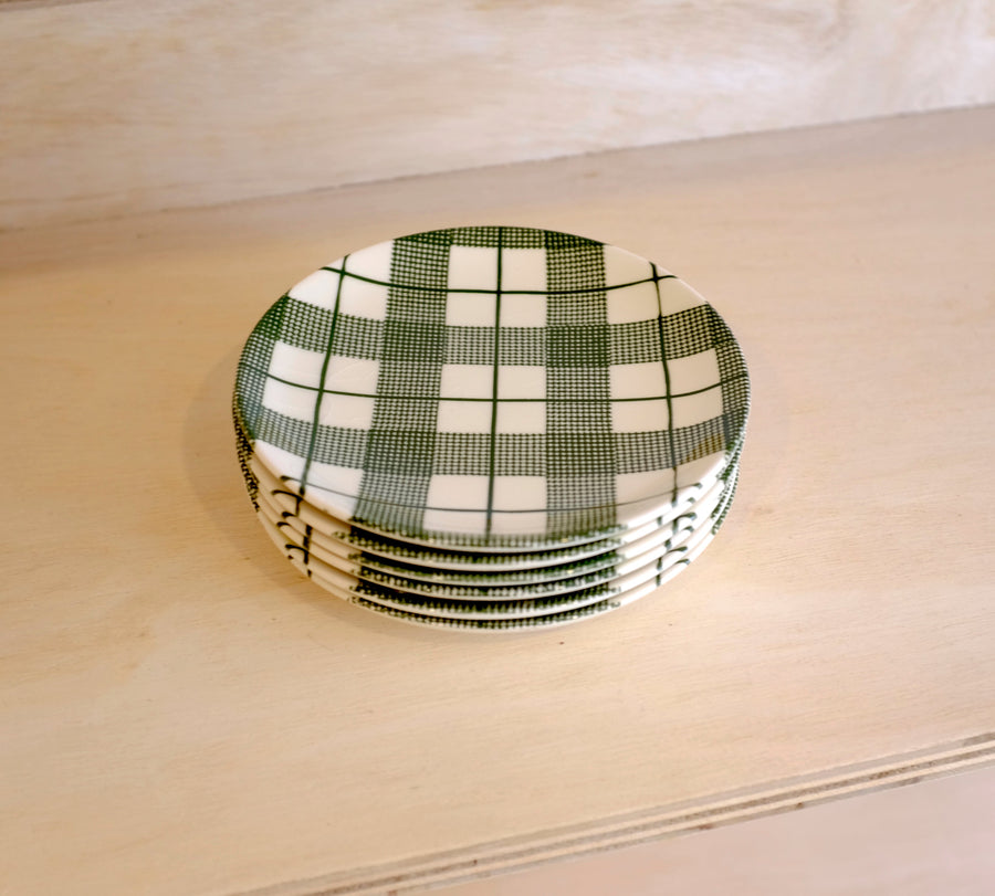 Set of Plaid Plates