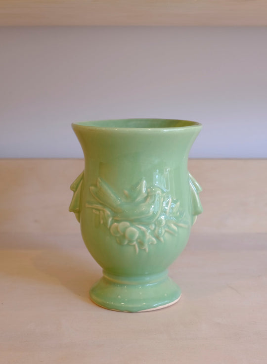 Vintage McCoy Vase with Bird Detail