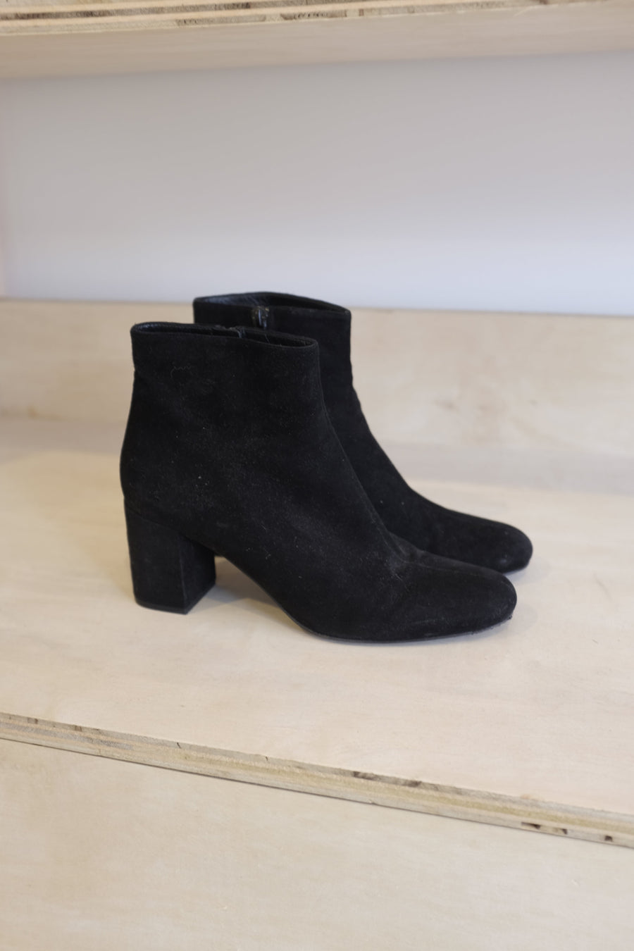 Saint Laurent Black Suede Ankle Boots