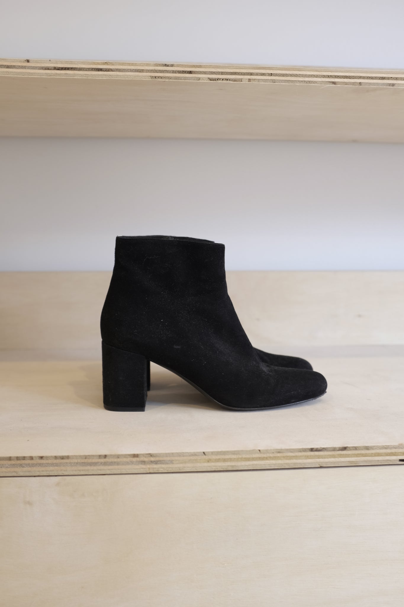 Saint Laurent Black Suede Ankle Boots