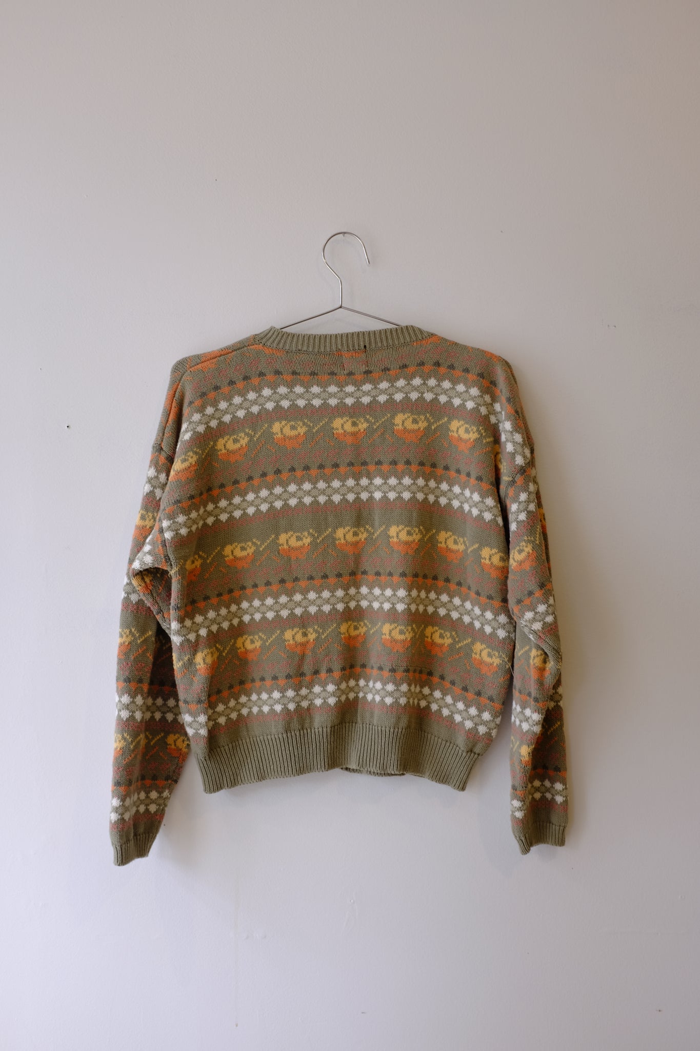 Nineties Gap Colorful Buttondown Chunky Knit Sweater