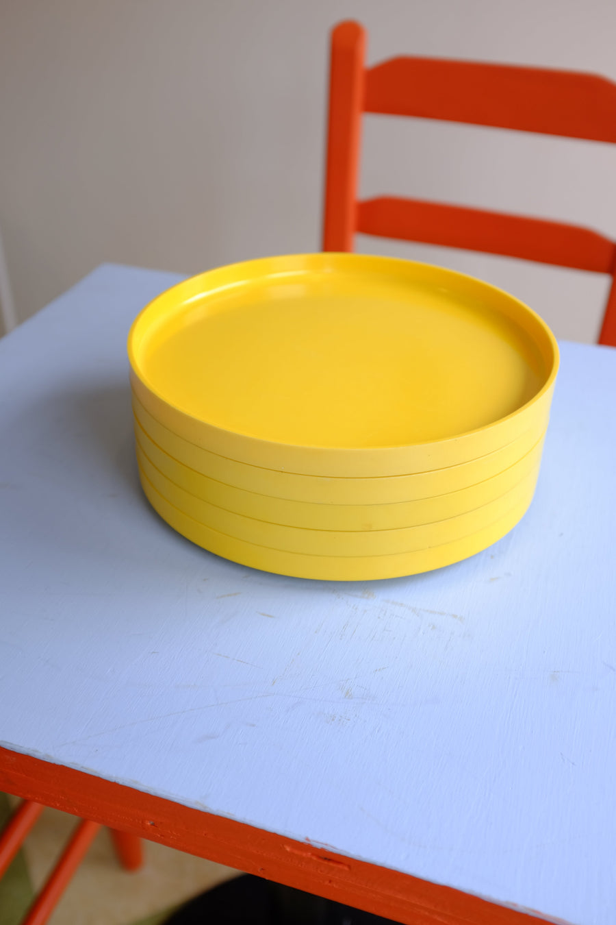 Vintage Yellow Heller Plates