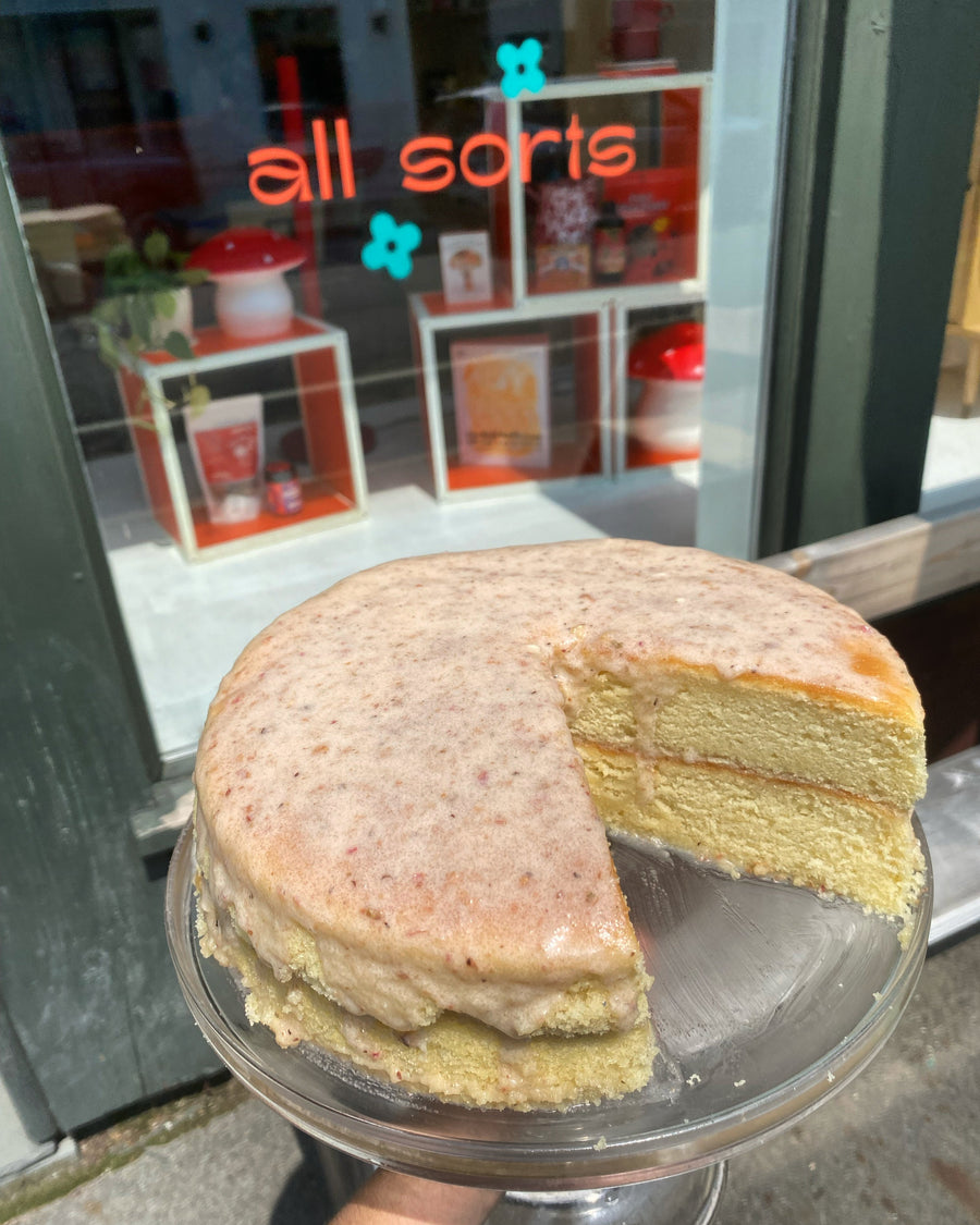 Double Layer Coconut Rose Cake