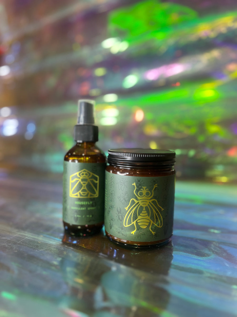 Housefly Bug repellant Candle + Bug Spray