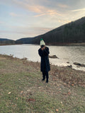 Vintage Knit Cap with Green Pompom