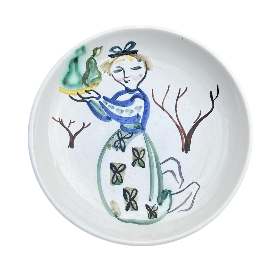 Vintage Hand-painted Plate