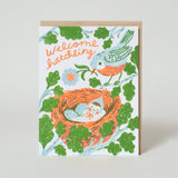 Welcome Hatchling Baby Greeting Card by Phoebe Wahl: Paper tab