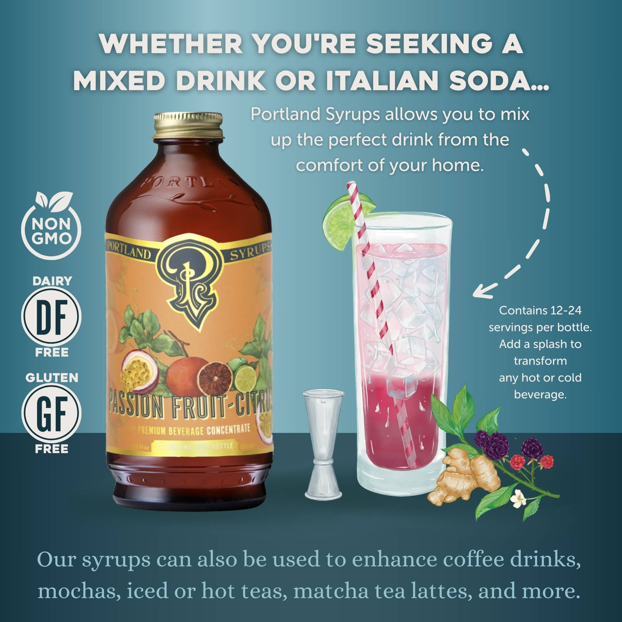 Portland Soda Syrups Passion Fruit Citrus Syrup