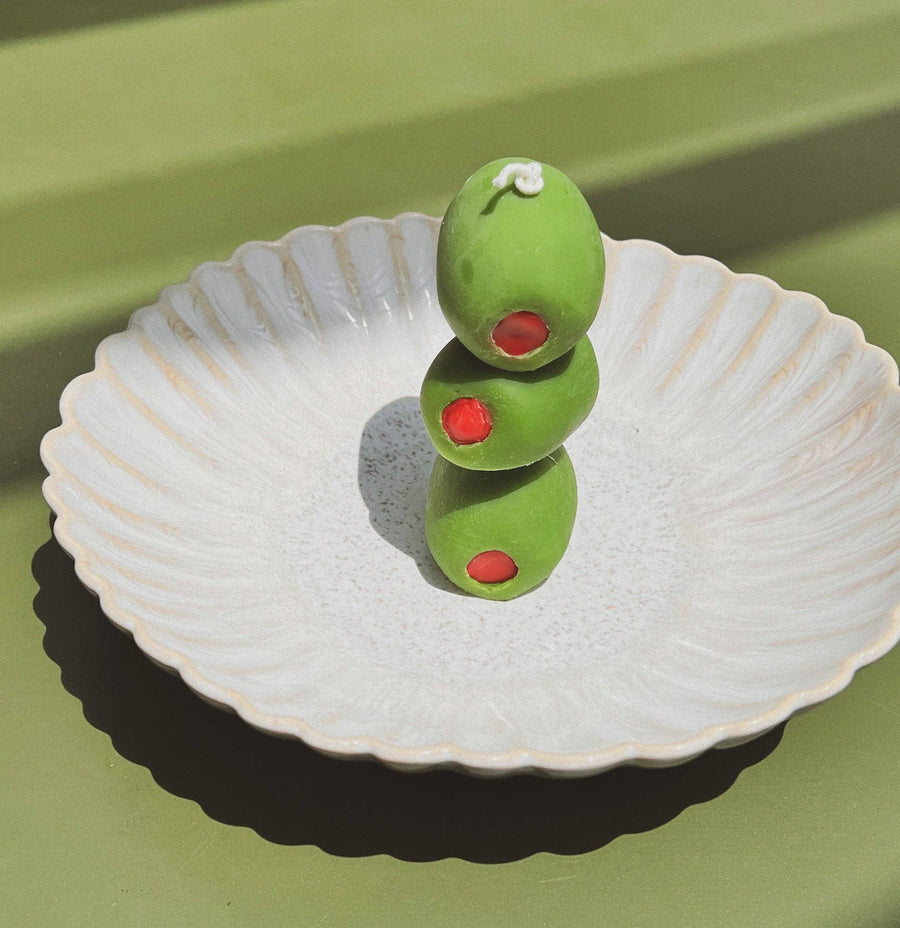 Olive Stack Candle