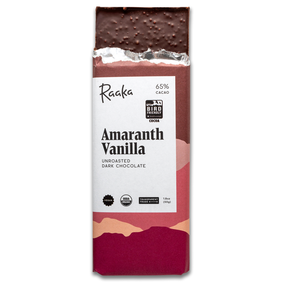 Amaranth Vanilla Chocolate Bar - Certified Bird Friendly