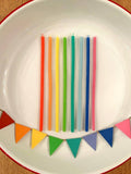 Rainbow Beeswax Birthday Candle Set 🌈8🎂