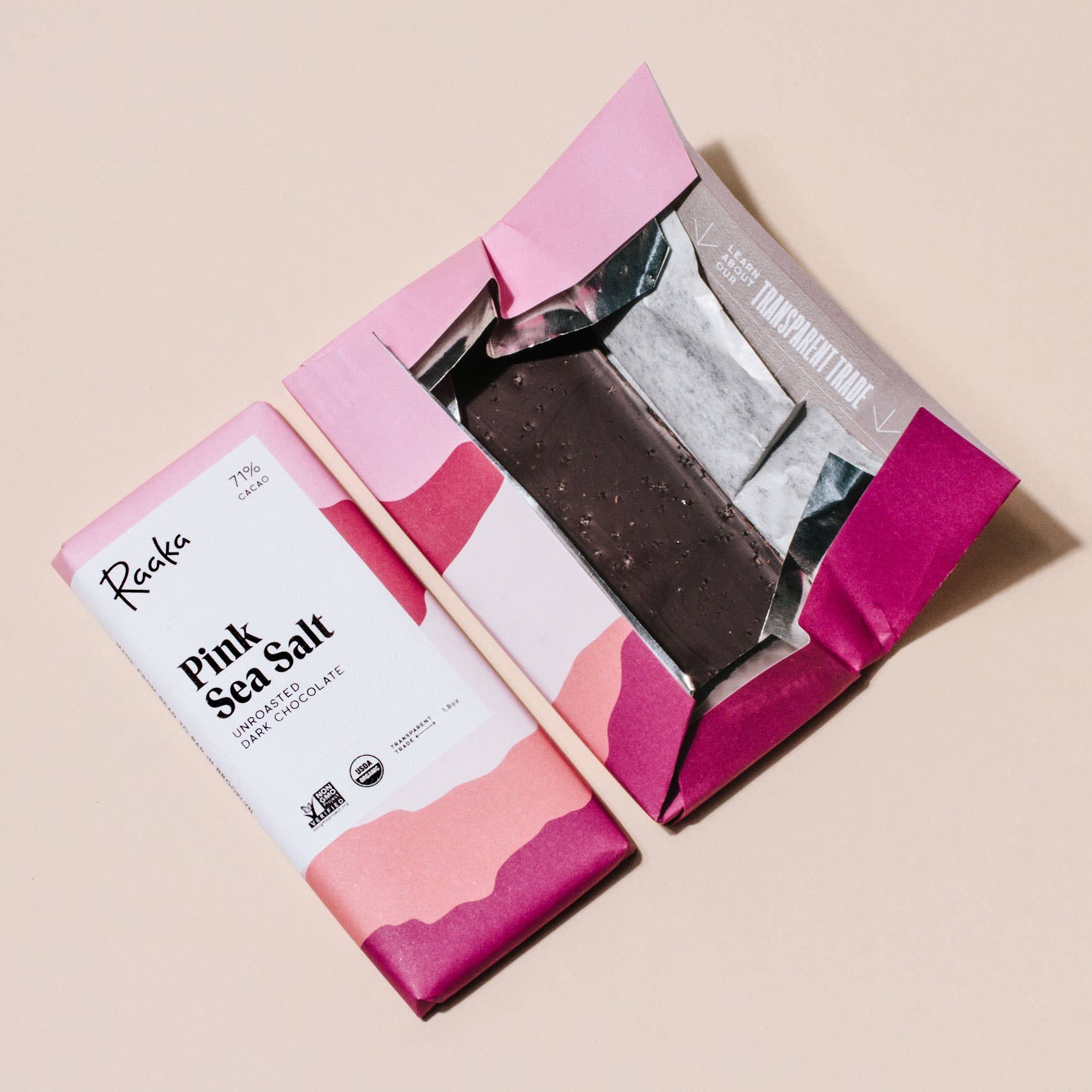 Raaka  Pink Sea Salt Chocolate Bar