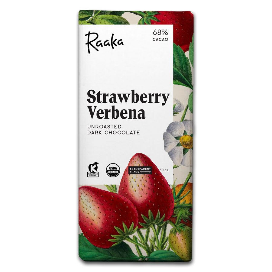 Raaka Strawberry Verbena Chocolate Bar - Limited Edition