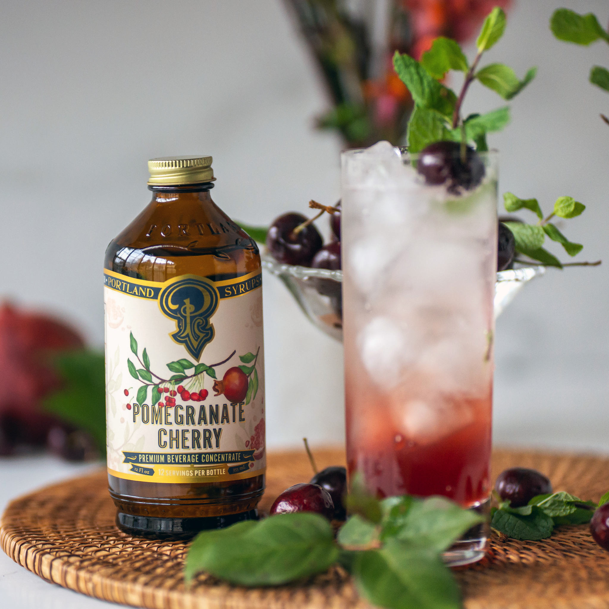 Portland Soda Syrups Pomegranate Cherry Syrup