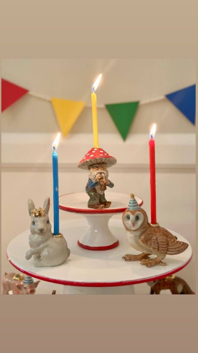 In Stock by Oct 1:  Mushroom Gnome Cake Topper