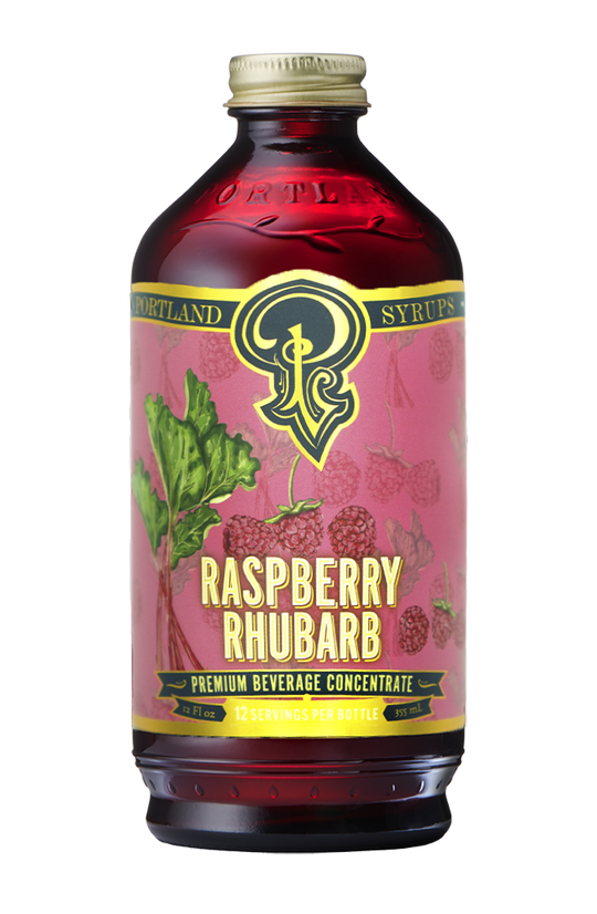 Preorder: Portland Syrups Raspberry Rhubarb cocktail / mocktail mixer