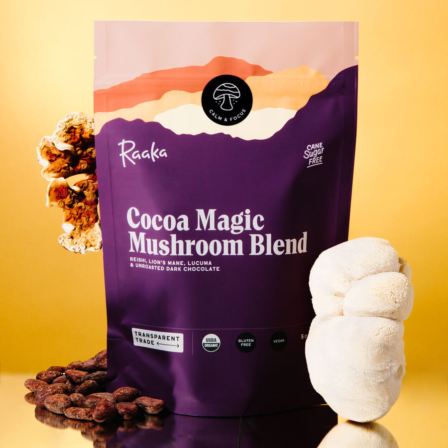 Raaka Cocoa Magic Mushroom Blend - Adaptogen Hot Chocolate