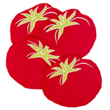Tomato Cocktail Napkins, set of 4